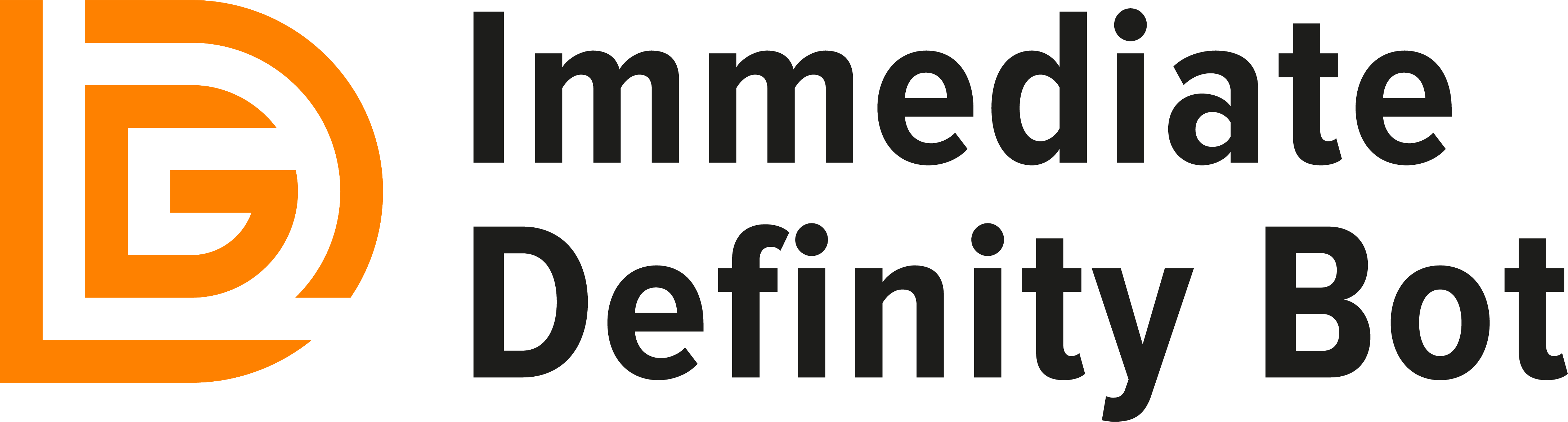 Logotipo imediato do Definity Bot